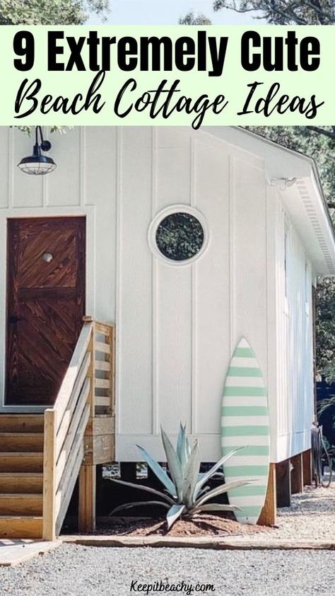 SO OBSESSED! These beach cottage decor ideas are so good. I am loving the coastal book shelves! Photo Credit: @saltwoodcottage Coastal Modern Apartment Decor, Beachy Tiny House, Beach Small House, Coastal Cottage Small, Small Living Room Coastal, Small Beach House Decorating Ideas, Coastal Beach Shack, Small Beachy Bedroom, Tiny Coastal Home