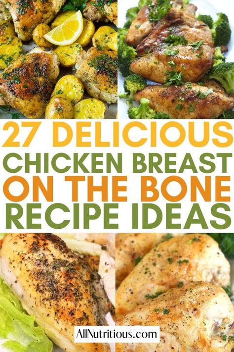 Bone Recipes, Greek Yogurt Marinated Chicken, Baked Bone In Chicken, Bone In Chicken Breast, Best Chicken Breast, Chicken Breast Oven Recipes, Chicken Breast Recipes Dinners, Greek Chicken And Potatoes, Bone In Chicken Recipes