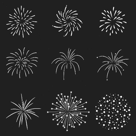 4th Of July Chalkboard Art, Firework Tattoo, How To Draw Fireworks, Firework Painting, Chalkboard Doodles, Fireworks Art, Chalkboard Drawings, طابع بريدي, Chalkboard Lettering