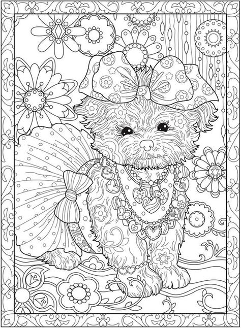 Creative Haven PLAYFUL PUPPIES Coloring Book by: Marjorie Sarnat Welcome to Dover Publications COLORING PAGE 2/5 Dover Publications Coloring, Marjorie Sarnat, Dover Publications, Coloring Page, Adult Coloring, Coloring Books, Coloring Pages, Puppies, Books