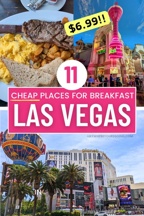 11 Best Cheap Places to Eat Breakfast in Las Vegas (Strip & Local Staples) Las Vegas Brunch On The Strip, Best Place To Eat In Las Vegas, Las Vegas Breakfast On The Strip, Best Breakfast In Las Vegas, Cheap Places To Eat In Las Vegas, Best Places To Eat In Vegas, Cheap Eats Las Vegas Strip, Vegas Restaurants On The Strip, Breakfast In Vegas