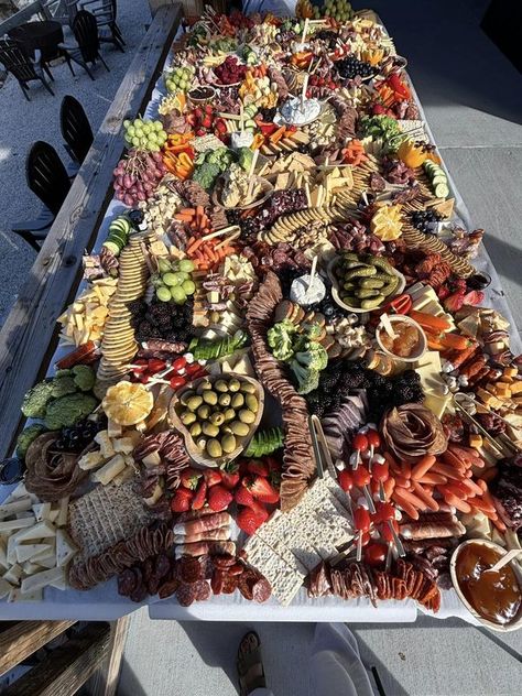 Charcuterie Boards, Grazing Trays, Snack Platters, Meat, Cheese, and Beyond | Hi I’m new to the group | Facebook Massive Charcuterie Board, Giant Charcuterie Board, Snack Platters, Grazing Platter, Snack Platter, Charcuterie Inspiration, Grazing Table, Grazing Tables, Food Platters