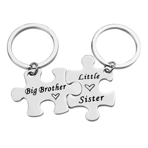 PRICES MAY VARY. Sister Brother Keychain: This keychain set engraved with"Little Sister"'Big Brother". It is the perfect gift for sisters and brothers. Thanks for being my brother and sister and show your love. Brother and Sister Gifts: A cute gift for big brother, little sister, step sister&brother or best friend. Also meaningful gift for birthday, graduation, Easter, Christmas, New Year, thanksgiving day or just because. Sibling Gift Ideas: Sibling Keychain sets represent your love to sister, Christmas Gifts For Siblings, Brother Keychain, Sibling Gift Ideas, Brother Gifts From Sister, Big Brother Gifts, November Mood, Brother Birthday Gift, Big Brother Little Sister, Christmas Gifts For Brother