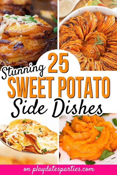 Sweet Potato Recipes Make Ahead, Make Ahead Sweet Potato Recipes, Make Ahead Sweet Potatoes, Sweet Potato Side Dishes, Dishes For Thanksgiving Dinner, Mashed Sweet Potato Recipes, Potato Dishes Recipes, Sweet Potato Side Dish Recipes, Sweet Potatoes Healthy