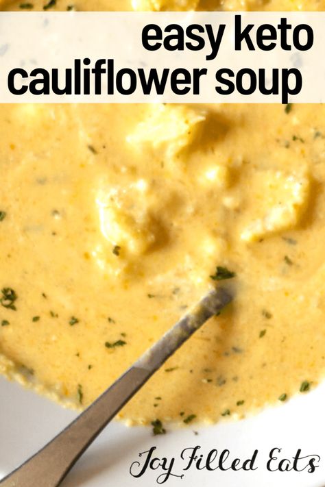 Keto Cauliflower Soup Recipes Low Carb, Low Carb Cauliflower Soup, Cream Of Cauliflower Soup Recipe, Keto Cauliflower Soup, Low Fat Soups, Cream Based Soups, Cauliflower Soup Recipe, Trim Healthy Recipes, Cream Soup Recipes