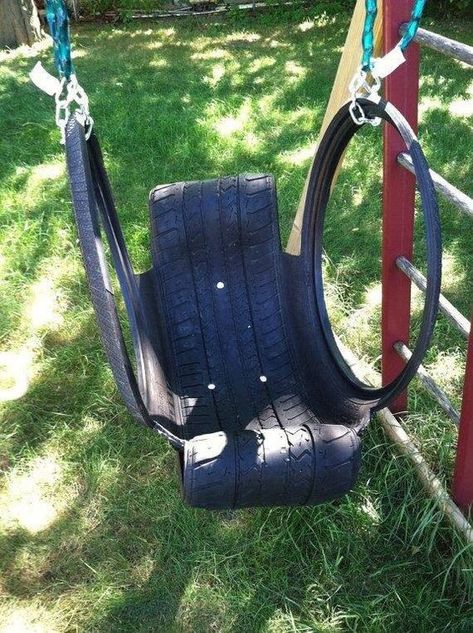 Diy Tire Projects, Kids Play Yard, Tire Ottoman, Tire Projects, Repurposed Tire, Diy Tire, Tire Seats, Childrens Swings, Reuse Old Tires