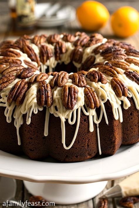 Rum Bundt Cake, Cake Bundt, Rum Cake, Family Feast, Cream Cheese Icing, Bundt Cakes Recipes, Sweet Cream, Delicious Cake, Think Food