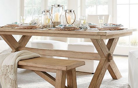 Modern Farmhouse Dining Room Table, Large Farmhouse Table, Modern Farmhouse Dining Room, Large Farmhouse, Farmhouse Dining Room Table, Modern Farmhouse Dining, Extending Dining Table, Dining Table With Bench, Farmhouse Dining Table