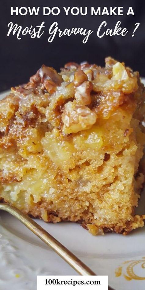 Homemade Granny Cake Recipe | 100KRecipes Pineapple Nut Cake, Coffeecakes Easy, Neiman Marcus Cake Recipe, Granny Cake Recipe 12 Tomatoes, Queen Anne Cake Recipe, Homemade Granny Cake, Easy Warm Desserts, Desserts With Evaporated Milk, Moist Cake Recipes Homemade