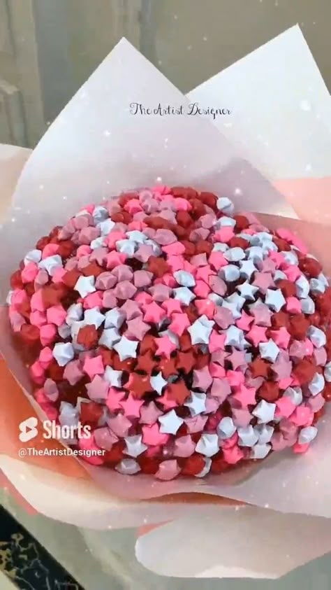 Cute Gift Ideas For Best Friend Easy, Mother Day Gift Ideas Easy, Gift Idea For Mother's Day, How To Make Diy Bouquet, Paper Star Bouquet Diy, Mother's Day Diy Gift Ideas 2023, Easy Diy Birthday Gifts For Friends, How To Make A Flower Bouquet With Paper, How To Make Flower Bouquet With Paper