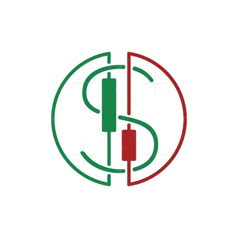 Sell Or Buy is a logo design of the dollar sign inside a circle with the two line in the center shaped like red and green daily candle charts. Dollar Sign Logo Design, Trading Logo Ideas, Buy And Sell Logo, Stock Market Logo, Daily Candle, Trade Lifestyle, Trader Quotes, Dollar Logo, Forex Quotes