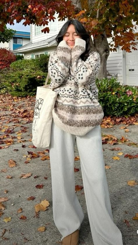 From chunky knit cardigans to plaid skirts, there's something for everyone this season. Mix and match different textures and layers for a chic and effortless look. #layering #textureplay #fallcolors #fashionista #styleinspo #pinterestfinds #falltrends #ootdinspo #fallfashionista #fallstyle Cute Winter Outfits Aesthetic Casual, Vintage Winter Outfits Classy, Autumn Outfit Inspo Plus Size, Matching Set Outfit Fall, Matching Outfits Best Friend Winter, Cozy Fall Outfits Aesthetic Vintage, Crochet Fall Outfits, Aesthetic Winter Outfits Vintage, Winter Asthetics Outfit