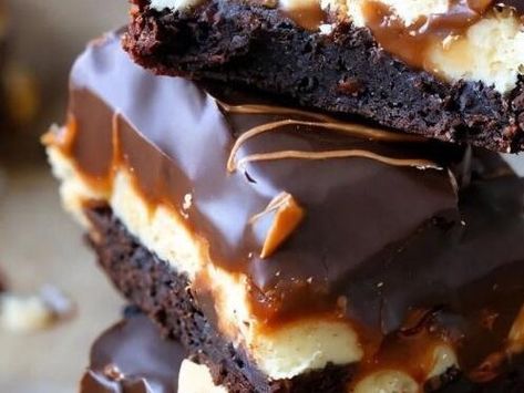 Indulgent Snicker Brownie Bites | Ridley's Wreckage | NewsBreak Original Reese's Peanut Butter Cheesecake, Snicker Brownies, Snickers Bar, Blueberry Cream Cheese, Mini Muffin Pan, Brownie Bites, Brownie Bar, Mini Muffins, Perfect Desserts