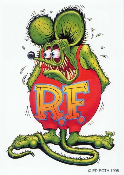 rat fink ed big daddy roth rat fink white | by brocklyncheese Ed Roth Art, Cartoon Rat, Rat Fink, Rat Rods Truck, A Rat, Racing Posters, Garage Art, Kustom Kulture, Man Cave Garage