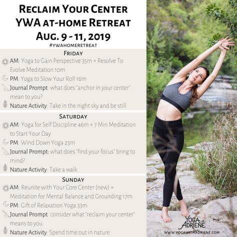 Home Yoga Retreat, Yoga Retreat Schedule, At Home Retreat Schedule, At Home Wellness Retreat, At Home Retreat, Retreat Schedule, Home Retreat, Best Yoga Retreats, Evening Yoga