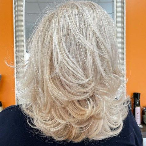 Pin on Just My Style Medium Blonde Hair With Layers, Medium Length Layered Haircuts, Medium Brunette Hair, Medium Haircut, Medium Length Layers, Layered Haircuts For Medium Hair, Medium Layered Haircuts, Hair Adviser, Medium Layered Hair