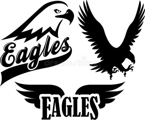 Eagle Mascot, Eagles Football, Silhouette Photos, Team Mascots, Stock Photography Free, Making Shirts, Svg Designs, Bird Design, Team Colors