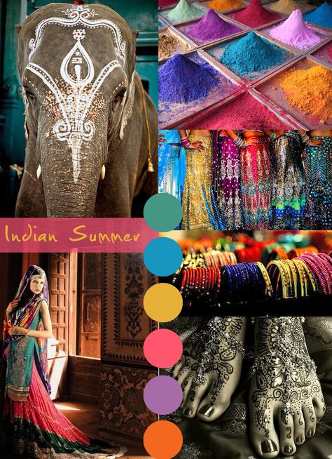 pretty colors - especially the powders! Indian Wedding Mood Board, Estilo Hippie Chic, Bollywood Theme, Belly Dancing Classes, Wedding Themes Summer, Indian Colours, Indian Wedding Inspiration, Hippy Chic, Estilo Hippie