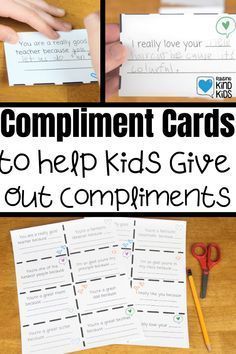 Help kids speak with kindness more often and give compliments to others with these free compliment cards printable cards from Coffee and Carpool. These ideas are a great way to make somebody's day. Respect Lessons, School Readiness Activities, Give Compliments, Giving Compliments, Compliment Cards, Kindness Challenge, English Curriculum, Kindness Activities, How To Teach Kids