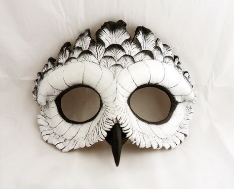 Owl Mask, Owl Costume, Masque Halloween, Mascaras Halloween, Snow Owl, Venetian Masks, Leather Mask, Cool Masks, Animal Masks