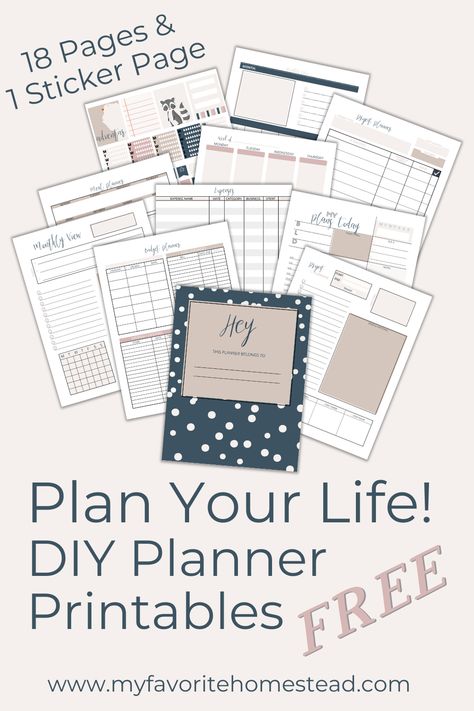 Looking for some fun and useful DIY planner printables to organize your life? Enter your name and email address to sign up to get these free life planner printables and FINALLY get organized! Diy Planner Printables, Cute Printables, Life Planner Printables, Sarah Titus, Organizational Printables, Plan Your Life, Afrikaans Language, Diy Planner Notebook, To Do Planner