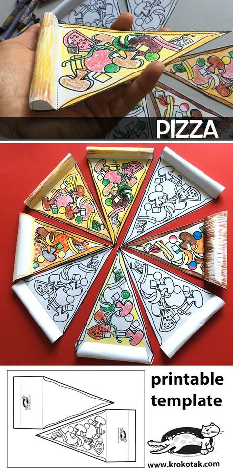 paper pizza Walk Ideas, Halloween Infantil, Pizza Art, Pizza Box, Art Walk, Theme Halloween, Food Crafts, A Pizza, Craft Activities For Kids