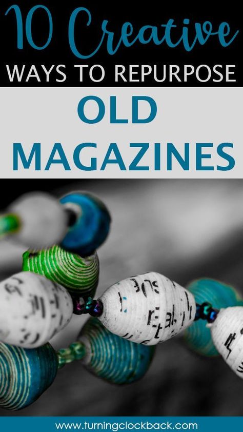 Upcycle Magazines, Easy Decluttering, Old Magazine Crafts, Rolled Magazine Art, Sharpie Art Projects, Recycled Magazine Crafts, Paper Beads Diy, Diy Old Books, Recycled Paper Crafts