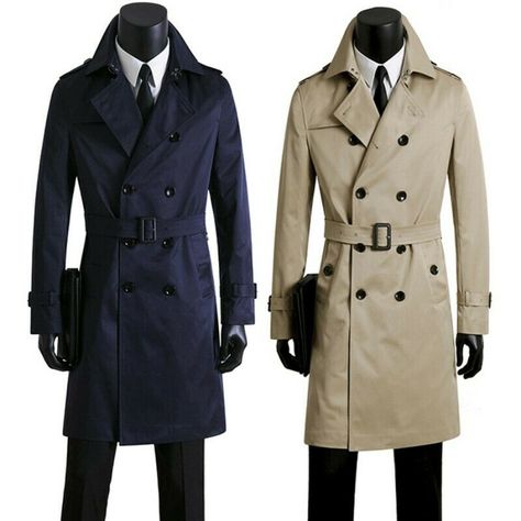 Free & Fast shipping 100% Satisfaction guarantee 30 Days Money Back 100% DELIVERED & TRACKED lowest price guranteed on all orders top quality Your Best Choice & 5 STAR SERVICE Autumn Mens Classic Trench Coat Double Breasted Waist Belt Long Dust Jacket New DESCRIPTION Accents Double-Breasted Brand Unbranded Country/Region of Manufacture China Features Slim fit Length 95-102cm Material Cotton Blend Model No Modification Description No Modified Item No Pattern Solid Product Line Factory Size Type R Male Trench Coat Outfit, Male Trench Coat, Long Coat Men, Men's Trench Coat, Trench Coat Outfit, Plus Size Spring, Long Winter Coats, Classic Trench Coat, Trench Coat Men