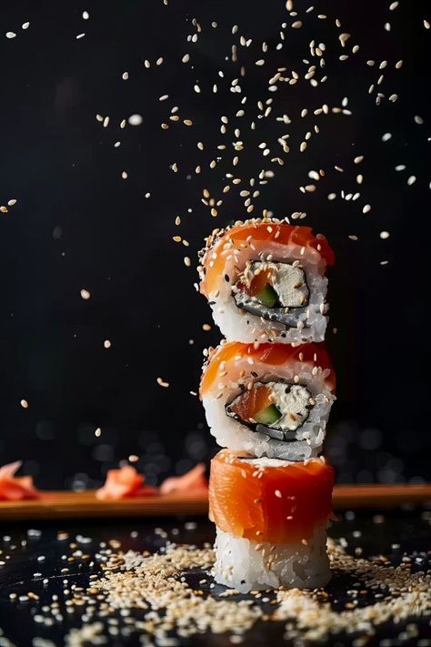 Sushi Food Photography, Komodo Miami, Sushi Photography, Sushi Photo, Wasabi Sushi, Sushi Ideas, Japanese Food Photography, Sushi Buffet, Food Videography