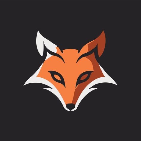 Fox Design Illustrations, Fox Logo Design Ideas, Fox Icons Aesthetic, Simple Vector Art, Fox Symbol, Fox Icon, Fox Vector, Fox Aesthetic, Fox Logo Design