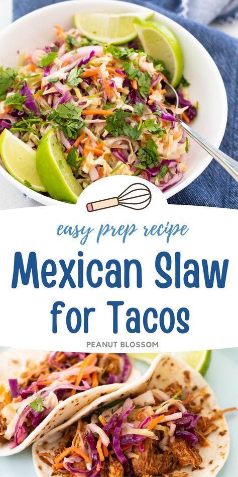 Mexican Slaw for Tacos Slaw Mix For Fish Tacos, Fish Taco Cole Slaw, Coleslaw For Chicken Tacos, Fish Taco Slaw Dressing, Chicken Taco Slaw Recipe, Slaw For Tacos Pork, Cabbage Topping For Tacos, Slaw Recipe For Shrimp Tacos, Citrus Slaw Fish Tacos