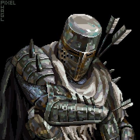 Sif Dark Souls, Dark Souls Artwork, Piskel Art, Souls Art, Arte 8 Bits, 8bit Art, Dark Souls Art, Cool Pixel Art, Pixel Art Characters