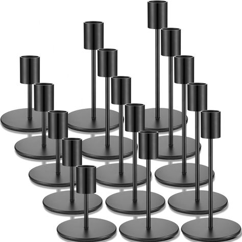 Black Candlestick Holders, Black Candelabra, Black Taper Candles, Black Candle Holders, Iron Candle Holders, Metal Candelabra, Silver Christmas Decorations, Modern Candle Holders, Buy Candles