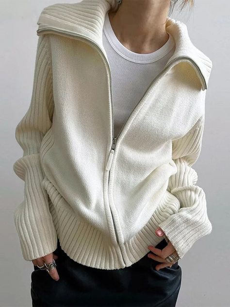 Oversized white cardigan