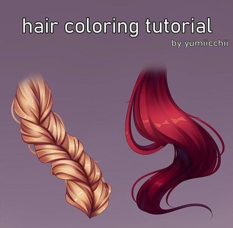 Chibi Hair, Coloring Tutorial, Wow Art, Hair Painting, Digital Art Tutorial, How To Draw Hair, Art Tips, Drawing Tips, Drawing Tutorial