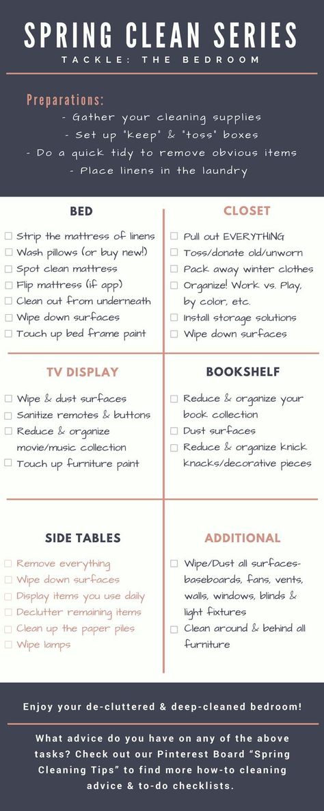 Deep Cleaning Bedroom, Spring Cleaning Bedroom, Bedroom Checklist, Diy Cleanse, Cleaning Hacks Bedroom, Room Cleaning Tips, Deep Cleaning Checklist, Detox Kur, Spring Cleaning Checklist