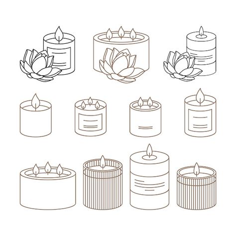 Aroma Logo, Candle Icon, Candle Graphic, Candle Logo, Adobe Illustrator Graphic Design, Candle Maker, Design Graphique, Candle Making, Ceramic Art