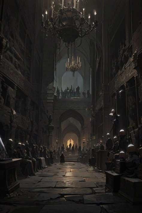 Vast Catacomb Lined With Puppets Catacombs Concept Art, Fantasy Catacombs, Catacombs Art, Catacombs Aesthetic, Fantasy World Aesthetic, Dark Dungeon, Dark Kingdom, Fantasy Castle, Fantasy Story