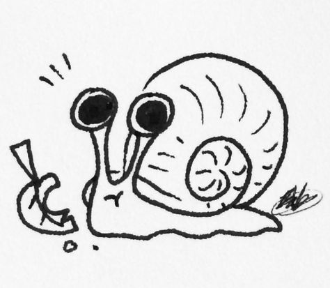 Drawn by @kawaiibakemono 🌾🌿🐌 Possibly the cutest snail I've ever drawn 🐌🌿🌾 Cute Bug Doodles, Snail Drawing Cute, Cute Snail Doodle, Snail Reference, Snail Drawing Simple, Snail Character Design, Snail Drawings, Snail Sketch, Cute Snail Drawings