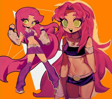 Starfire And Raven, Teen Titans Fanart, Teen Titan, Teen Titans Go, Cute Art Styles, Sketchbook Art Inspiration, Art Inspiration Drawing, Teen Titans, Cartoon Art Styles