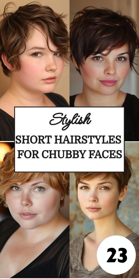 Check out 23 fabulous short hairstyles for chubby faces that offer both elegance and trendiness. Whether you prefer voluminous pixies or sleek, chic bobs, these short hairstyles for chubby faces provide a range of options to enhance your appearance. Short Hairstyles On Round Faces, Short Hair Styles Plus Size, Cute Short Hairstyles For Round Faces, Short Hairstyles For Women With Round Faces, Short Haircuts For Round Faces Over 50, Short Haircuts For Full Faces, Short Hairstyles For Plus Size Faces, Short Haircuts For Chubby Women, Short Hairstyles Round Face Plus Size