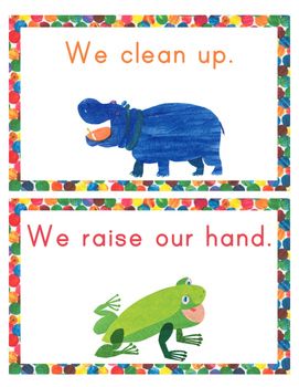 Dinosaur Songs For Preschool, Eric Carle Classroom Decor, Eric Carle Classroom Theme, Hungry Caterpillar Classroom, Eric Carle Classroom, Red Classroom, Ideal Classroom, August Themes, Storybook Theme