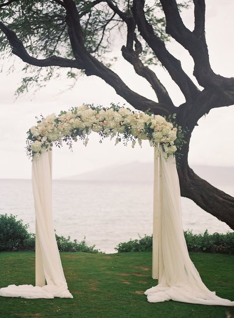 Ivory Curved Wedding Arch Outdoor Proposal, Small Private Wedding, Event Backdrops, Lilac Wedding Bouquet, Draping Wedding, Romantic Wedding Receptions, Wedding Arbour, Lilac Wedding, Event Backdrop