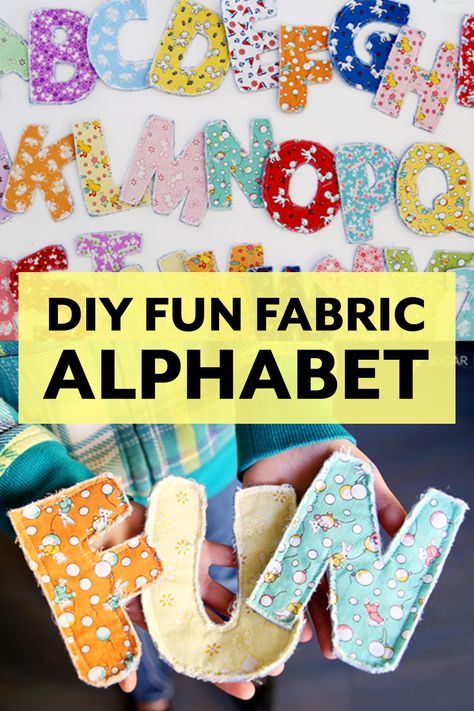 Fabric Alphabet Letters Diy Sew, Fabric Alphabet Letters Pattern Free, Fabric Alphabet Letters Pattern, Fabric Alphabet Letters, Fabric Alphabet, Fabric Cross, Letters Pattern, Creative Clothing, Diy Letters