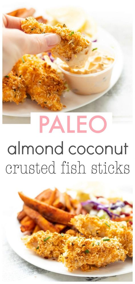 Coconut Crusted Fish, Almond Crusted Fish, Crusted Fish, Dinner Fish, Paleo Fish Recipes, Paleo Fish, Coconut Fish, Pink Slime, Paleo Bread