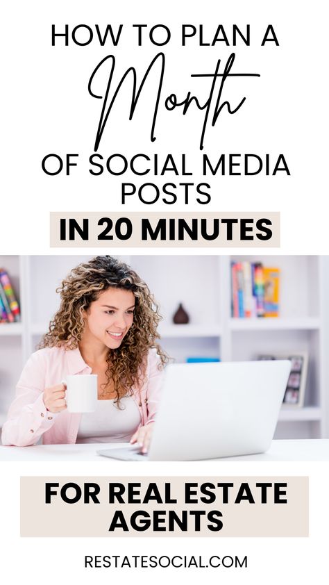 How to plan an entire month of social media posts as a real estate agent in just 20 minutes a month! Yes, it's possible. Follow these tips to make social media marketing for realtors super easy and simplified so you can focus on your clients and busy schedule! Instagram for real estate agents | social media templates for realtors | marketing ideas realtors | marketing ideas real estate agents | social media for real estate Part Time Real Estate Agent Schedule, Real Estate Agent Post Ideas, Social Media For Realtors, Beginner Real Estate Agent, Buffet Setup, Real Estate Social Media Marketing, Real Estate Marketing Plan, Becoming A Realtor, Real Estate Business Plan