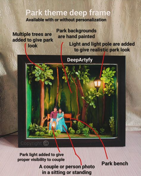 Great to use as a night lamp in your bedroom. Great for gifting for any occasion and for any relationship Park theme deep frame, all backgrounds are handling painted Park theme deep frame now available in portrait view and landscape view as well. DM or WhatsApp 9886047119 to know more about our products Do check out WhatsApp catalogue for product and cost details #parkbench #park #parklife #miniatureart #giftforsale #giftforher #giftforhim #giftforanniversary #couplegifts #deepframe #... Deep Frame, Landscape View, Light Pole, Night Lamp, Night Lamps, Miniature Art, Park Bench, Couple Gifts, Shadow Box