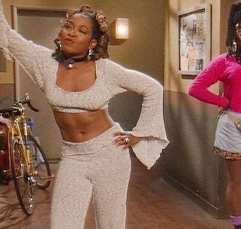 Pamela James Martin Outfits, Martin Outfits 90s, Pam Outfits Martin, Pam From Martin, Tichina Arnold, 90s Party Outfit, 90s Pants, Freakum Dress, 90s Fits