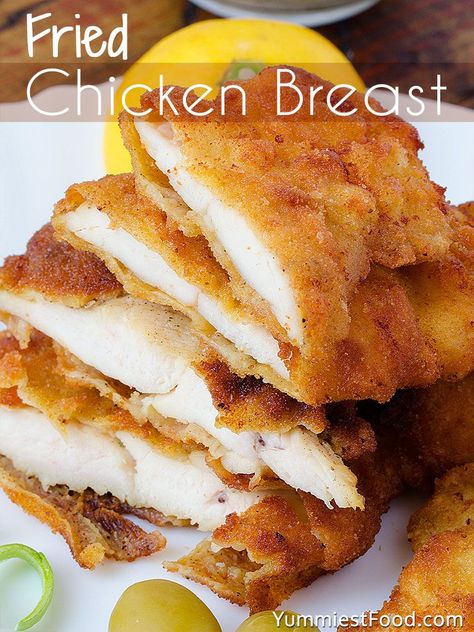 Fried Chicken Breast - Very interesting and easy way of preparing chicken breast, and very soft and delicious! Chicken Breast Dinner Ideas, Chicken Breast Dinner, Fried Chicken Breast Recipe, Chicken Breast Sandwich, Camping Foods, Easy Chicken Breast, Pan Fried Chicken, Chicken Breast Recipes Easy, Chicken Breast Fillet