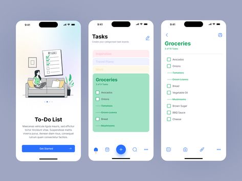 To-Do List App by Sudhakar Mannam Aesthetic To Do List App, To Do App Design, To Do List App Design, Todo App Ui Design, List Ui Design, Day One App, To Do List App, Prototype App, Todo List App